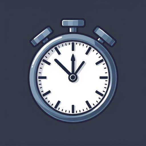 Icona stilizzata di un orologio, simbolo di gestione del tempo e organizzazione