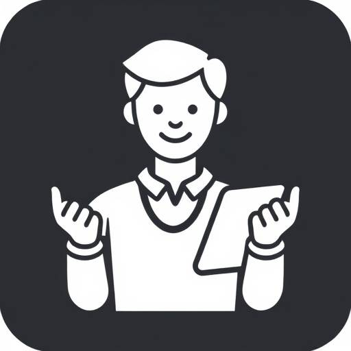 Icona stilizzata di una persona che presenta davanti a un pubblico, simbolo di formazione e apprendimento